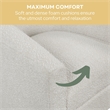 Take a Seat Churchill Accent Chair with Ottoman in Ivory Boucle Fabric