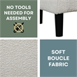 Take a Seat Churchill Accent Chair with Ottoman in Ivory Boucle Fabric