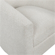 Take a Seat Churchill Accent Chair with Ottoman in Ivory Boucle Fabric