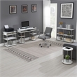 Designs2Go No Tools Two-Tier Round End Table in White Faux Marble Wood Finish