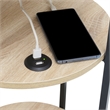 Designs2Go Simon Three-Tier End Table with USB Ports in White Wood Finish