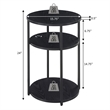 Designs2Go Simon Three-Tier End Table with USB Ports in Espresso Wood Finish