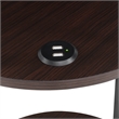 Designs2Go Simon Three-Tier End Table with USB Ports in Espresso Wood Finish