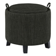 Designs4Comfort Oscar Storage Ottoman with Reversible Tray in Gray Fabric