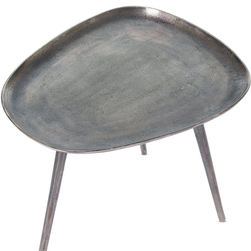 Convenience Concepts Bali Metal End Table in Silver Metal Finish