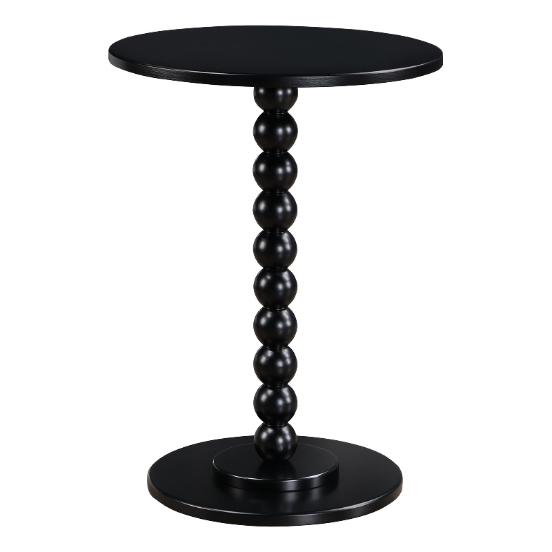 Classic Accents Venetian Islands Spindle Table in Black Wood Finish