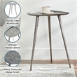 Convenience Concepts Bali Metal Tall End Table in Silver Finish