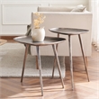 Convenience Concepts Bali Metal Tall End Table in Silver Finish