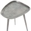 Convenience Concepts Bali Metal Tall End Table in Silver Finish