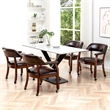 Take a Seat Dillon Armchair with Wheels in Espresso Vegan Leather Fabric