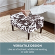 Designs4Comfort Marlow Mid Century Ottoman in Brown Cowhide Print Fabric