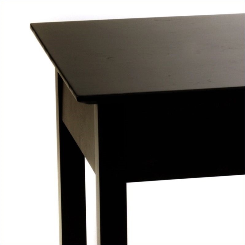 Convenience Concepts American Heritage Square End Table in Black Wood Finish