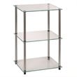 Convenience Concepts Designs2Go Classic Clear Glass 3 Tier Lamp Table