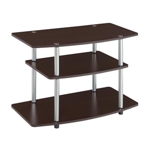 Convenience Concepts Designs2Go Three-Tier TV Stand in Espresso Wood Finish
