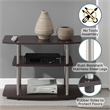 Convenience Concepts Designs2Go Three-Tier TV Stand in Espresso Wood Finish