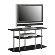 Convenience Concepts Designs2Go Wide 3-Tier TV Stand in Black