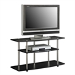 Convenience Concepts Designs2Go Wide 3-Tier TV Stand in Black