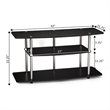Convenience Concepts Designs2Go Wide 3-Tier TV Stand in Black