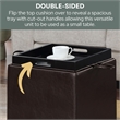 Convenience Concepts Park Avenue Single Cube Ottoman in Espresso Faux Leather