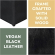 Convenience Concepts Park Avenue Faux Leather Cube Ottoman with Stool in Black