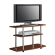 Convenience Concepts Designs2Go Three-Tier TV Stand in Cherry Wood Finish