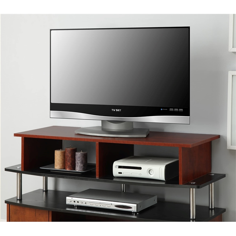 Convenience Concepts Designs2Go Large Monitor Riser in Cherry Wood Finish