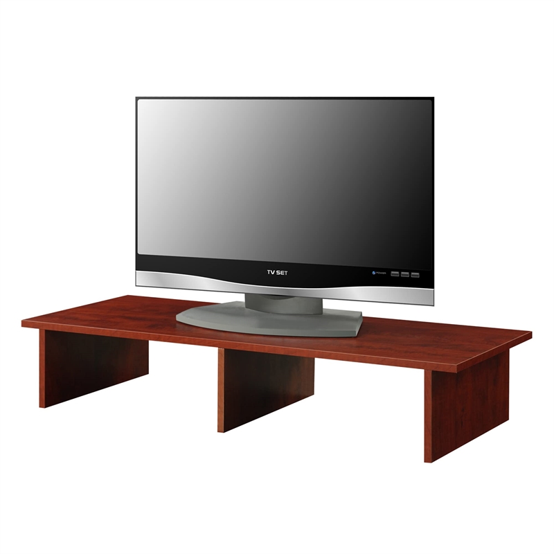 Convenience Concepts Designs2Go Large Monitor Riser in Cherry Wood Finish