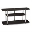 Designs2Go Three-Tier No Tools Wide TV Stand in Espresso Wood Finish- 42
