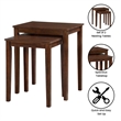 Designs2Go Three-Tier No Tools Wide TV Stand in Espresso Wood Finish- 42