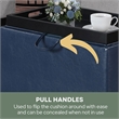 Convenience Concepts Designs4Comfort Accent Storage Ottoman in Blue Faux Leather