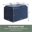 Convenience Concepts Designs4Comfort Accent Storage Ottoman in Blue Faux Leather