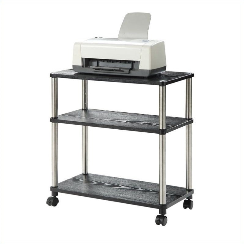 Convenience Concepts Designs2Go Office Caddy in Black Wood Finish