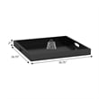 Convenience Concepts Palm Beach Tray in Black Wood Finish with Handles