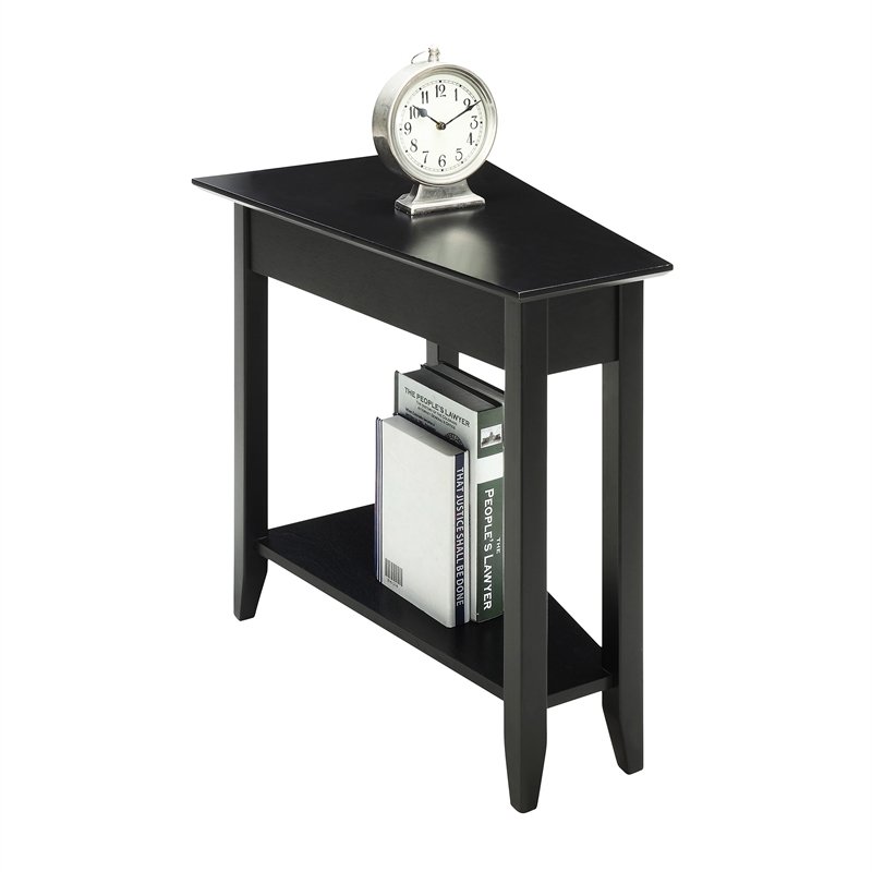 Convenience Concepts End Table Coffee Accent Table Rectangle in Wood - Black