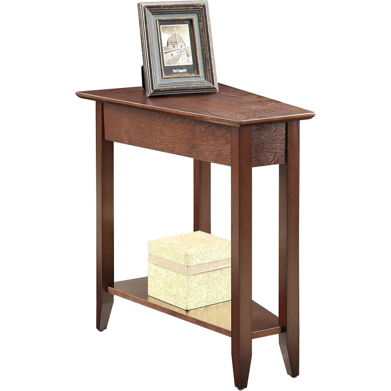 Convenience Concepts American Heritage Wedge End Table in Espresso
