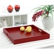 Convenience Concepts Palm Beach Tray in Red Wood Finish with Handles