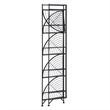 Convenience Concepts Designs2Go 5-Tier Folding Metal Corner Shelf in Black Metal