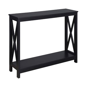 Convenience Concepts Oxford Rectangular Console Table in Black Wood Finish