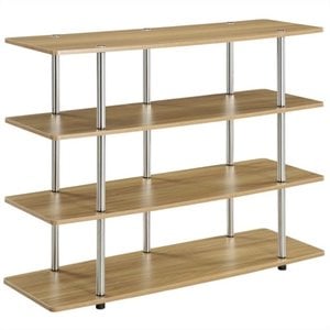 Designs2Go 47&quot 4 Tier XL Highboy TV Stand in Off White Light Oak