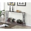 Convenience Concepts Tucson Console Table in Black Metal and Cherry Wood Finish