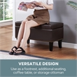 Convenience Concepts Designs4Comfort Winslow Ottoman in Espresso Faux Leather