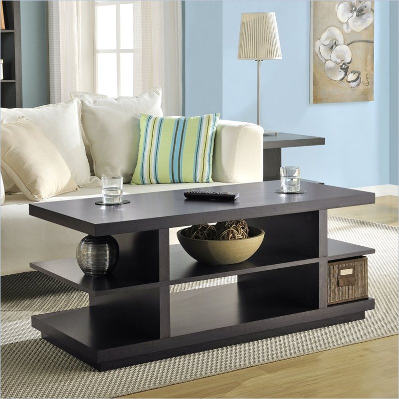 Altra Furniture Hollow Core Coffee Table/TV Stand in Espresso Finish ...