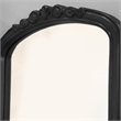 Poundex Furniture Wood Vanity Set with Stool and Mirror in Black