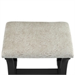 Poundex Furniture Wood Vanity Set with Stool and Mirror in Black