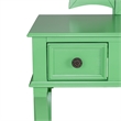 Poundex Wood Vanity Set with Stool and Mirror in Apple Green