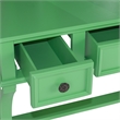 Poundex Wood Vanity Set with Stool and Mirror in Apple Green