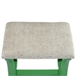 Poundex Wood Vanity Set with Stool and Mirror in Apple Green