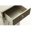 Poundex Furniture Wood Vanity Set with Stool and Mirror in Silver