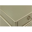 Poundex Furniture Wood Vanity Set with Stool and Mirror in Silver