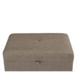 Poundex 3 Piece Fabric Sectional Sofa Set with Storage Ottoman in Light Coffee